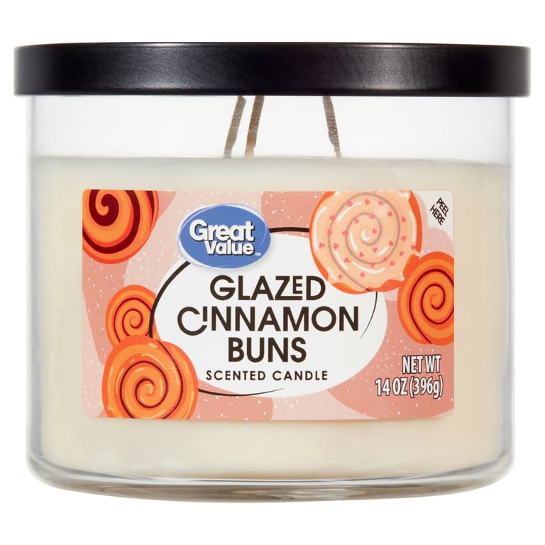 Great Value Glazed Cinnamon Buns Scented Candle 14 oz, Multi  display picture 1