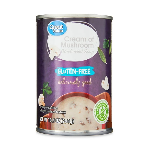 Great Value Gluten Free Cream of Mushroom Condensed Soup, 10.5 oz