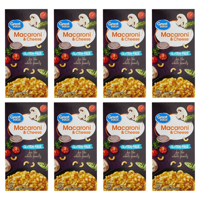 (8 pack) Great Value GlutenFree Macaroni & Cheese, 6 oz