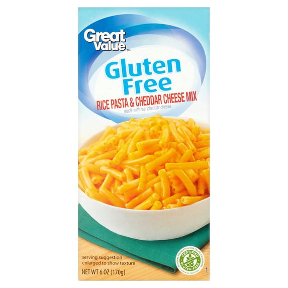 Great Value Gluten-Free Rice Pasta & Cheddar Cheese Mix, 6 oz