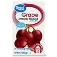 Great Value Grape Drink Mix, .77 oz, 10 Count