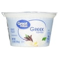 thumbnail image 1 of Great Value Vanilla Nonfat Greek Yogurt, 5.3 oz Cup, 1 of 7