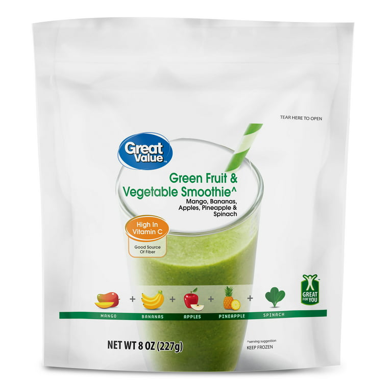 sammensmeltning indsigelse Tåget Great Value Green Fruit & Vegetable Smoothie, 8 oz - Walmart.com