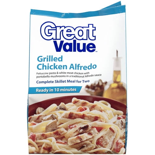 Great Value Grilled Chicken Alfredo Complete Skillet Meal for Two, 24 oz