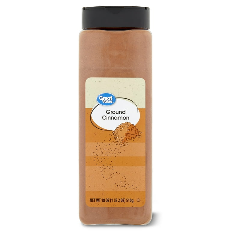 Great Value Ground Cinnamon 18 oz, Perfect for Pies, Cakes, Baked