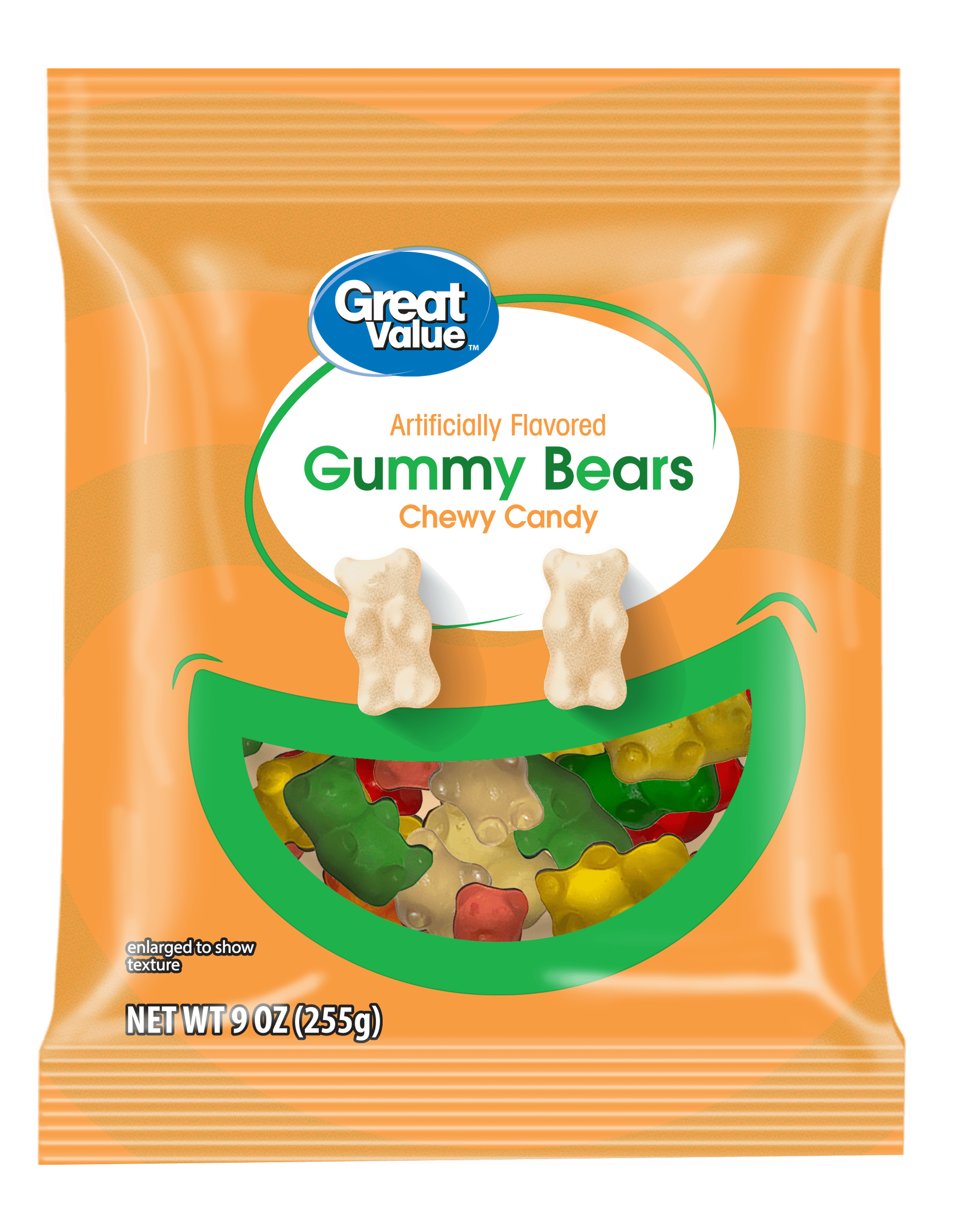 Great Value Gummy Bears Chewy Candy, 9 oz 