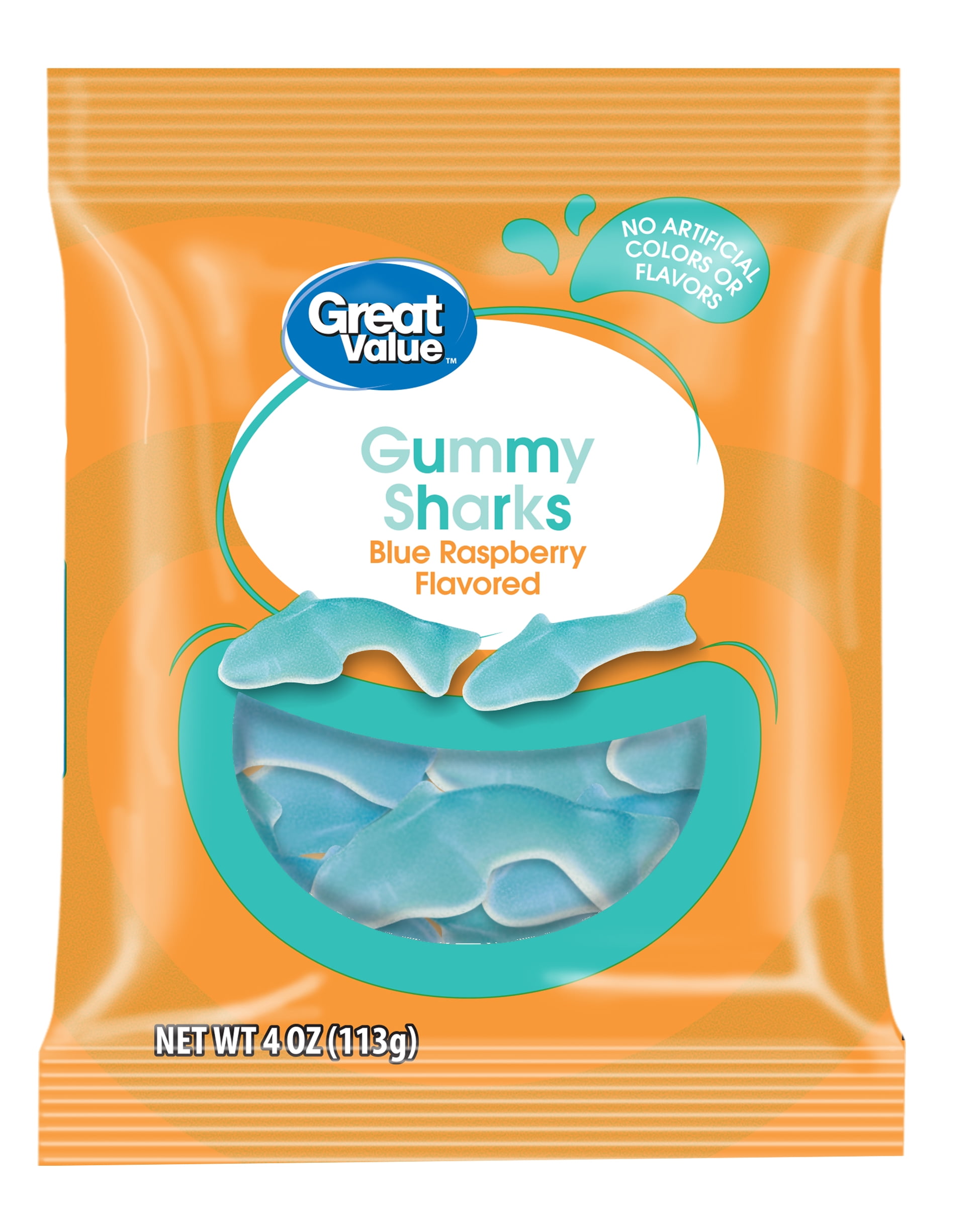 Great Value Gummy Sharks, 4 oz