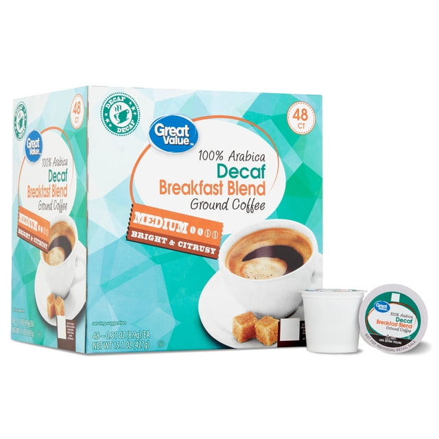 Great Value Breakfast Blend Medium Roast Coffee K Cups 3.9 oz Great Value Breakfast Blend Medium Roast Coffee K Cups 3.9 oz