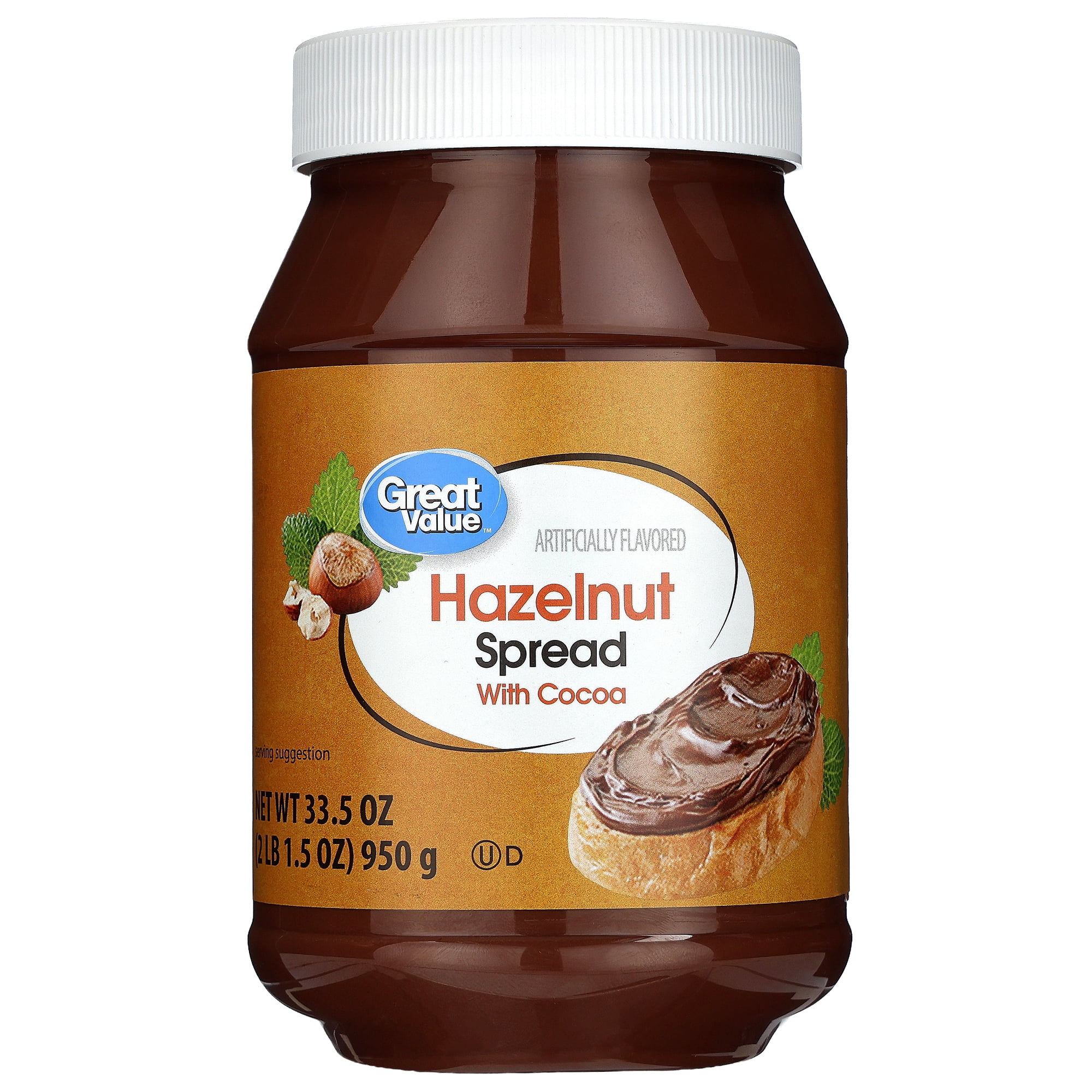 Great Value Hazelnut Spreads, 33.5oz