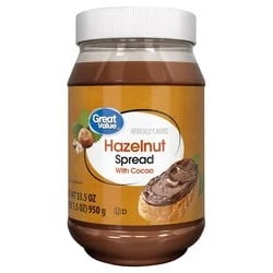 Great Value Hazelnut Spreads, 33.5oz