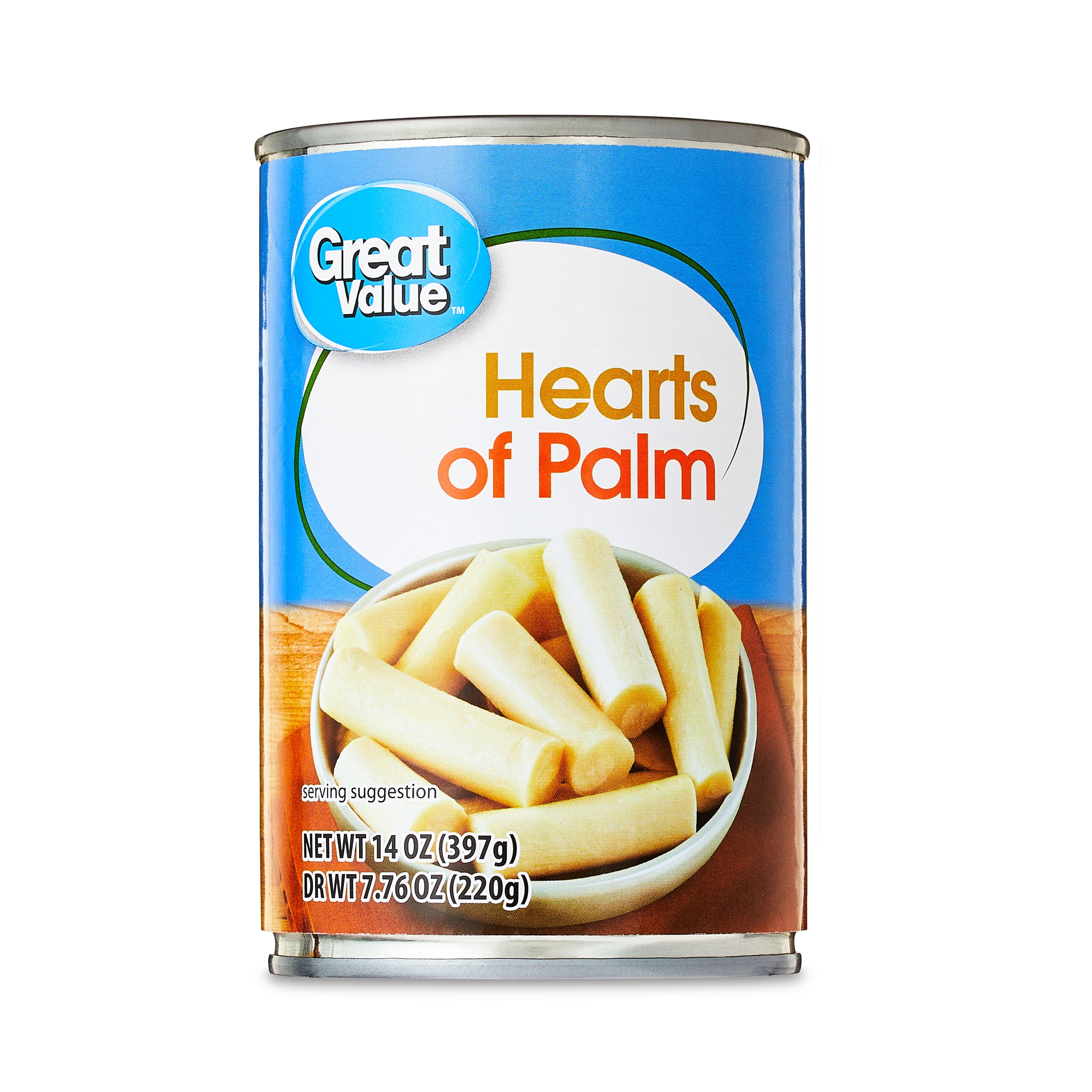 Great Value Hearts of Palm, 14 Ounce Can 