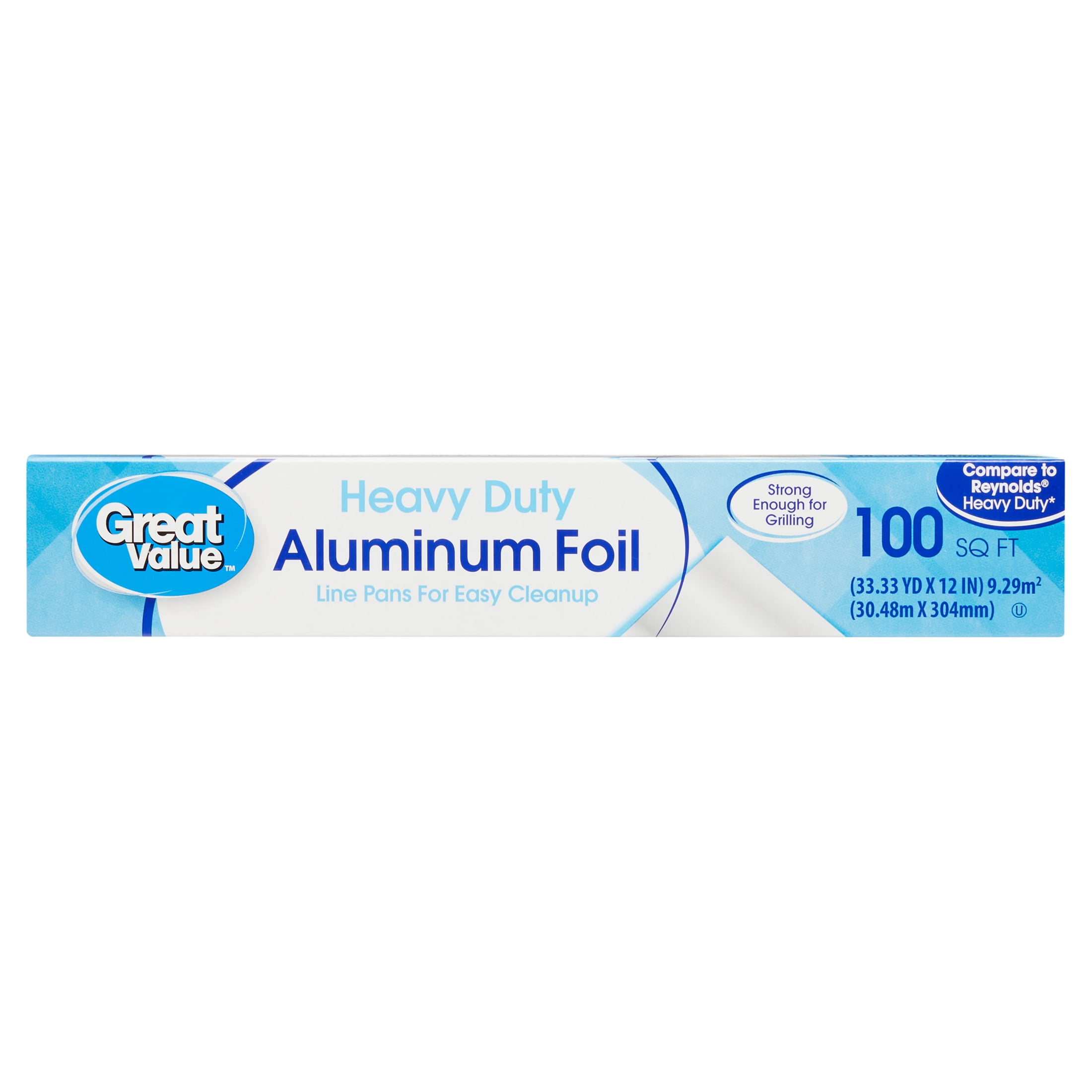 Great Value Heavy Duty Aluminum Foil, 100 Sq ft