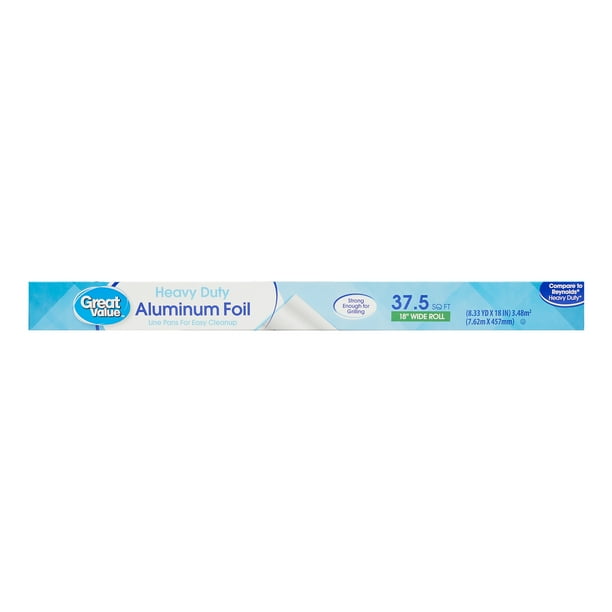 Great Value Heavy Duty Aluminum Foil, 37.5 Sq ft - Walmart.com