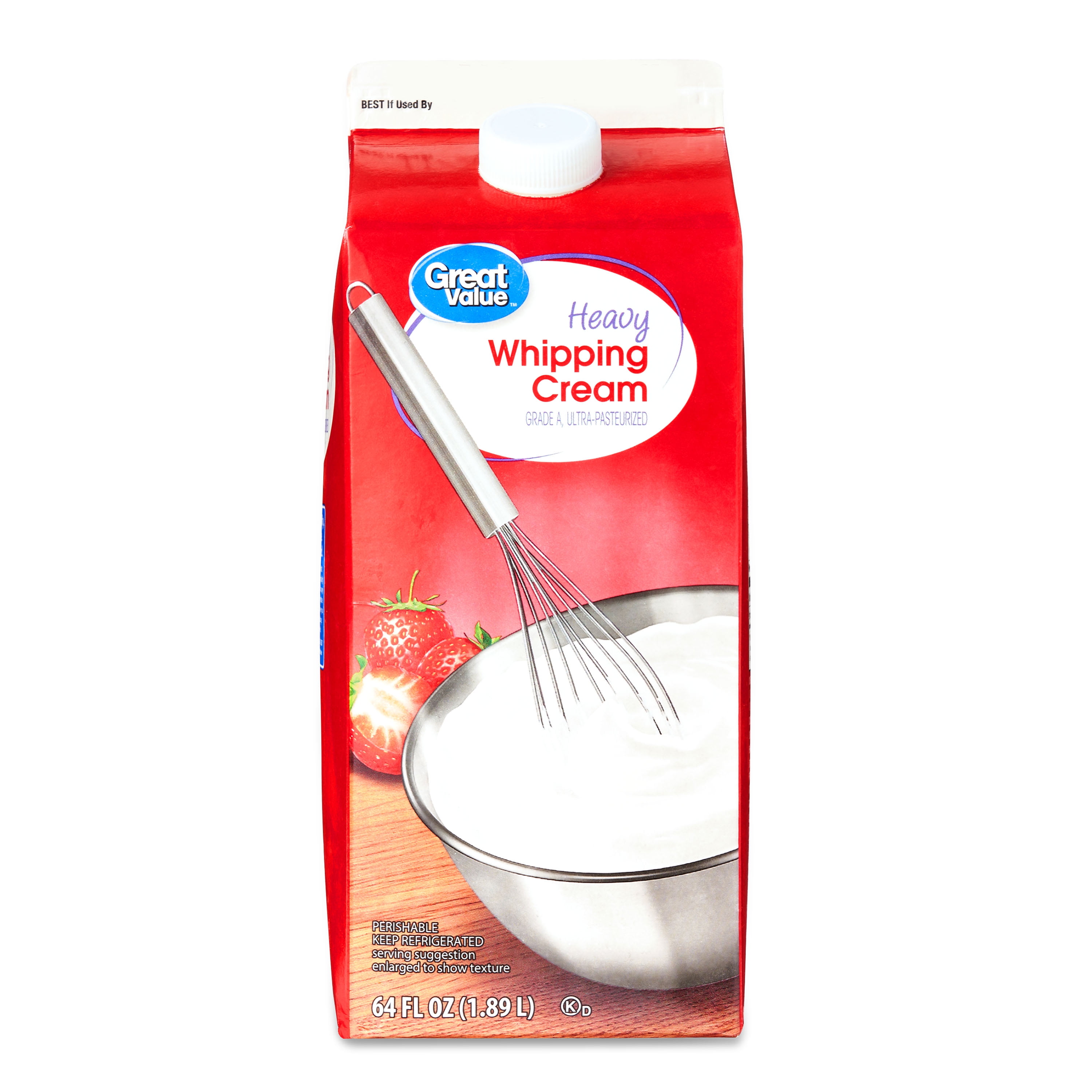 Great Value Heavy Whipping Cream, 64 fl oz