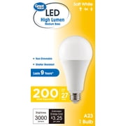 Great Value A23 LED Light Bulb, 27W, 200W Equivalent, Soft White, E26 Medium Base