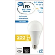 Great Value High Output LED Light Bulb, 3000 Lumens 27-Watt Warm White, E26 Medium Base