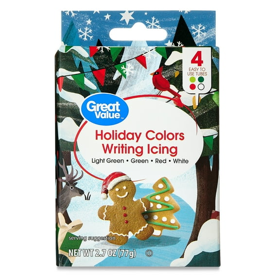 Great Value Holiday Colors Writing Icing, 2.7 oz