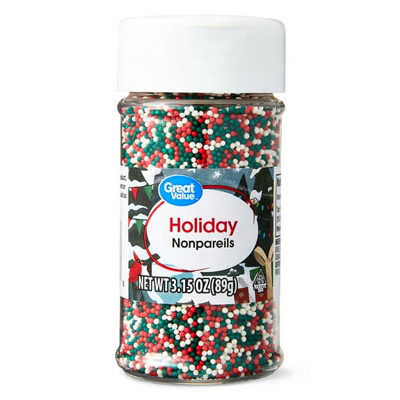 Great Value Holiday Nonpareils, 3.15 oz