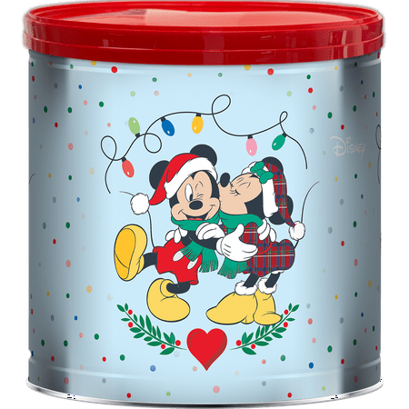 Great Value Holiday Popcorn Tin, Disney Mickey Kiss Lit Design, 3 Flavors, 21 oz