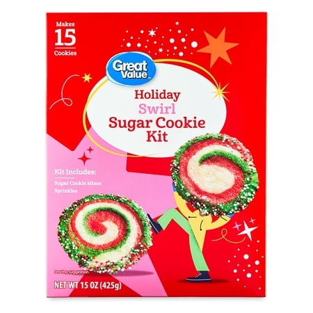 Great Value Holiday Swirl Sugar Cookie Kit, 15 oz
