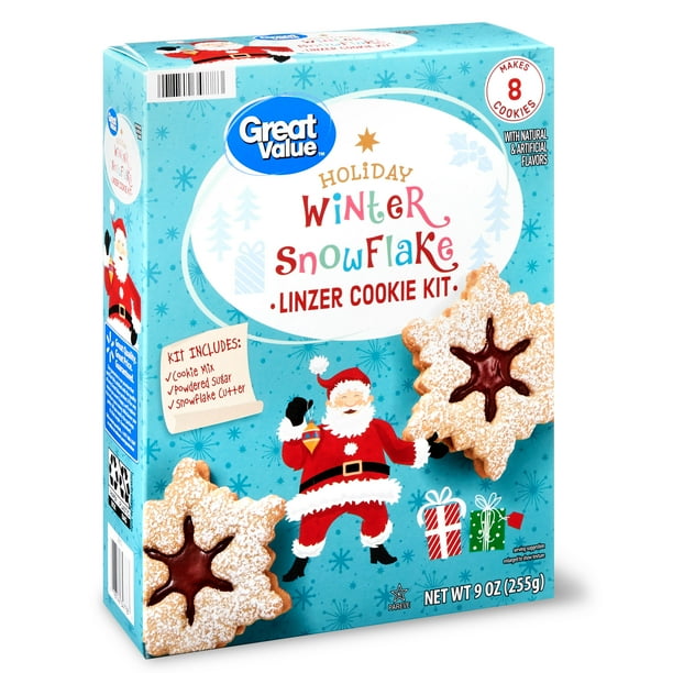 Great Value Holiday Winter Snowflake Linzer Cookie Kit, 9 oz - Walmart ...