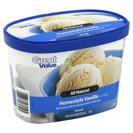 Great Value Homestyle Vanilla Ice Cream, 48 fl oz