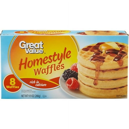 Great Value Homestyle Waffle, 8 Coun,t 9.9 oz