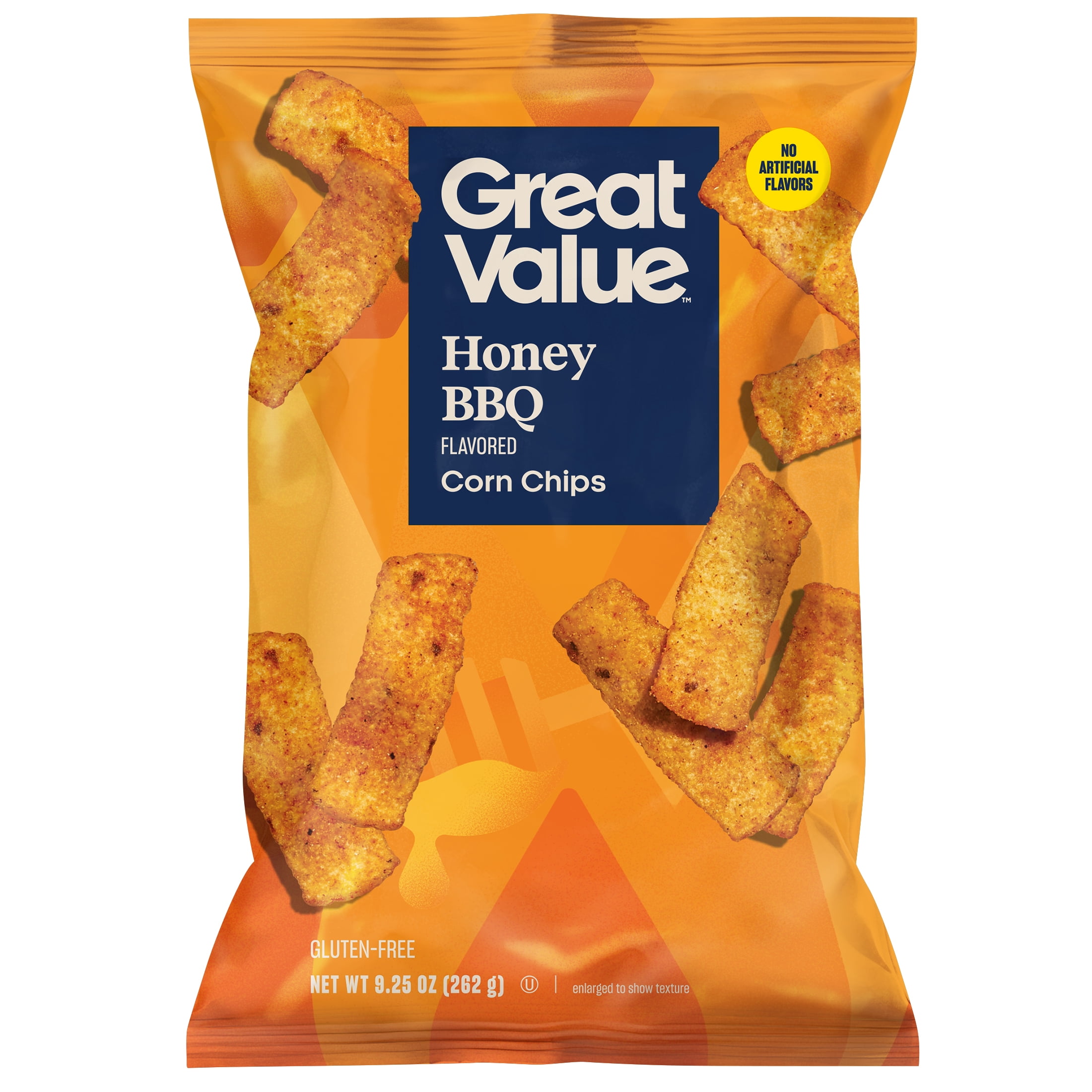 Great Value Honey BBQ Flavored Corn Chips, 9.25 oz