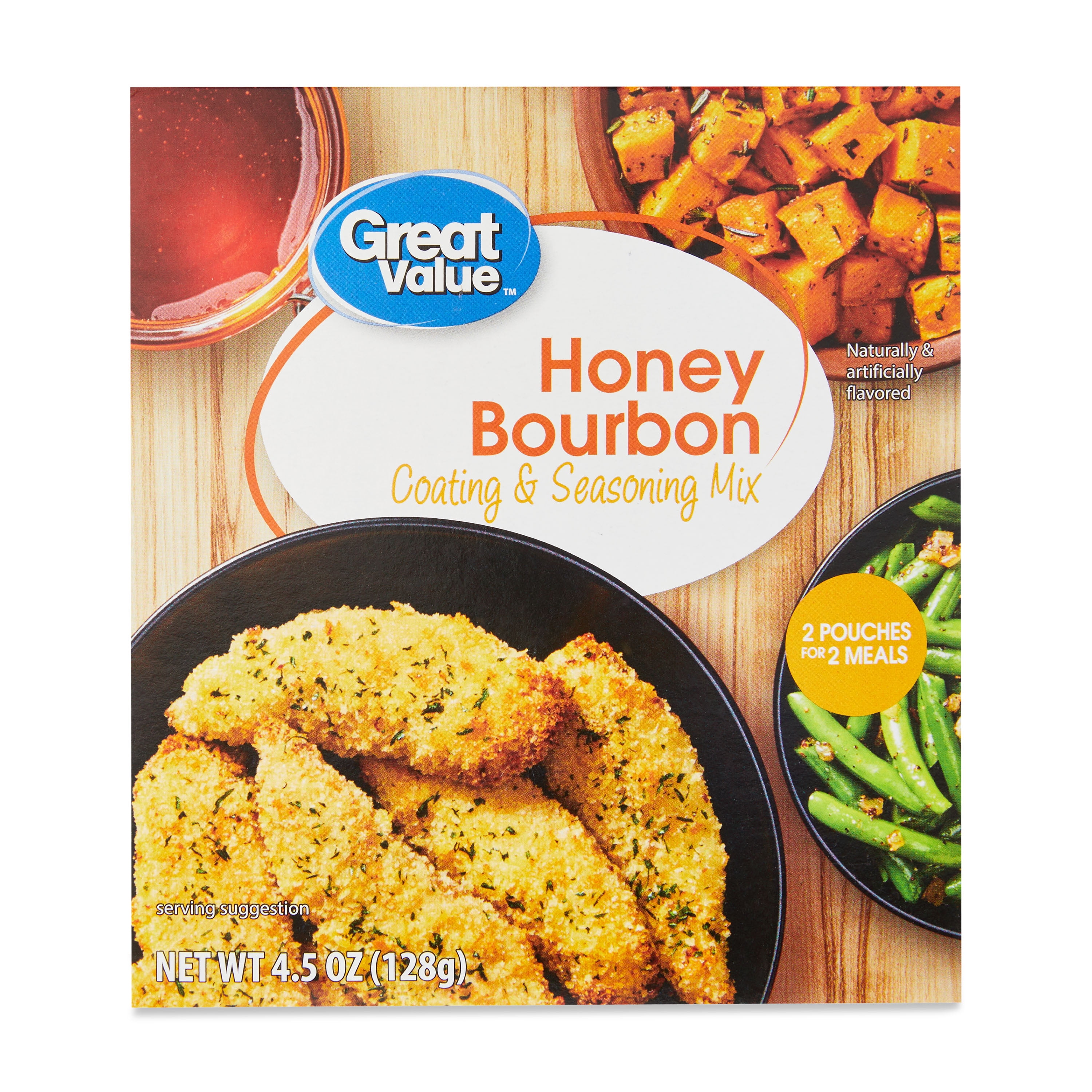 Great Value Honey Bourbon Coating & Seasoning Mix, Crumbles, Whole, 4.5 oz
