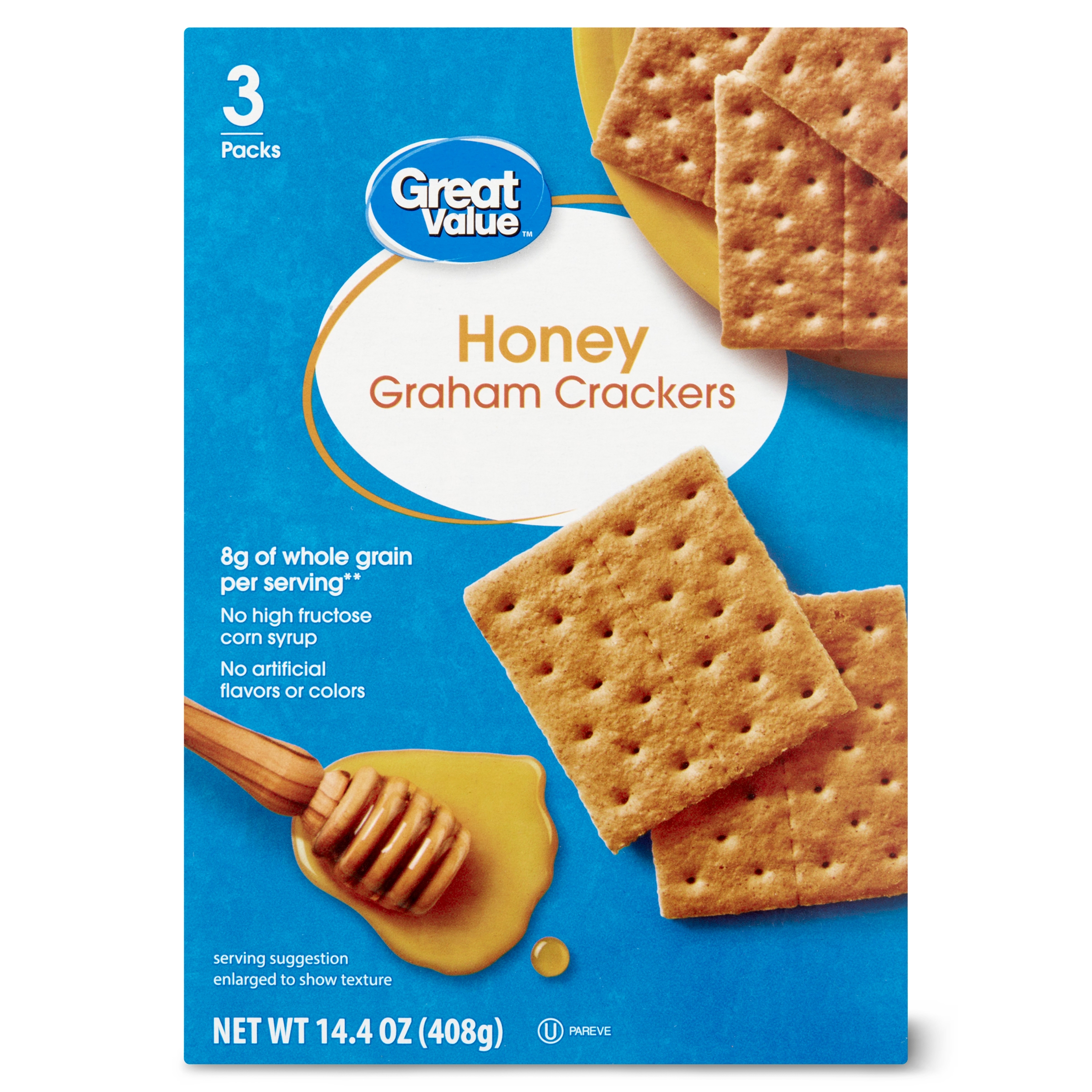 Great Value Honey Graham Crackers, 14.4 oz - image 1 of 7