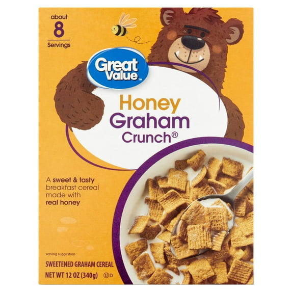 Great Value Honey Graham Crunch Cereal, 12 oz