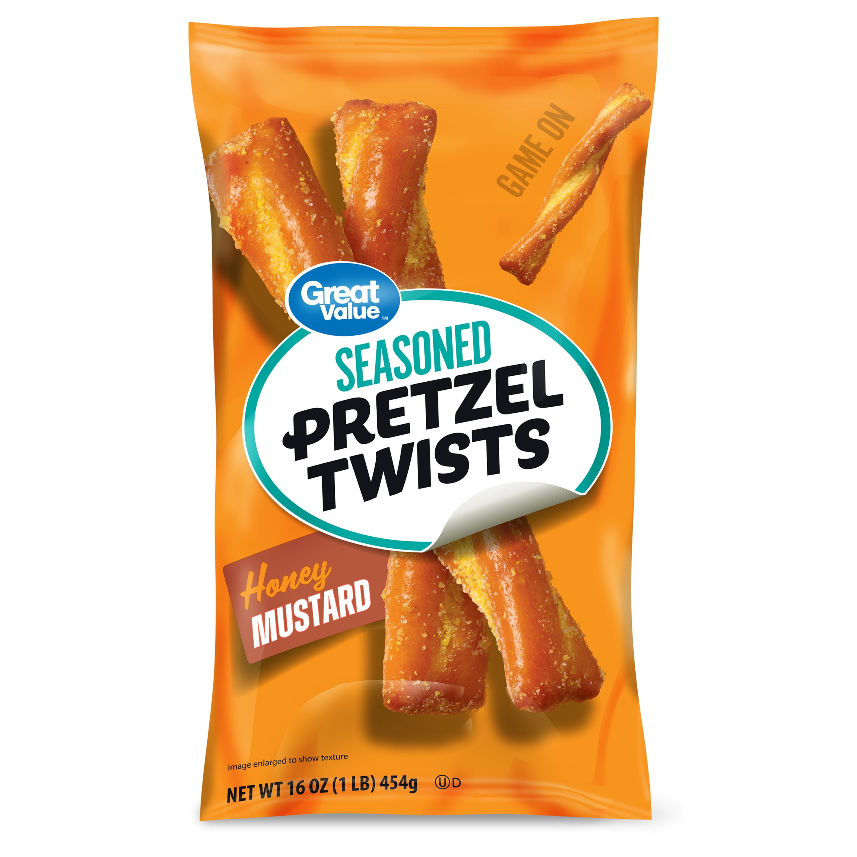 Great Value Honey Mustard Seasoned Pretzel Twists, 16 oz Bag