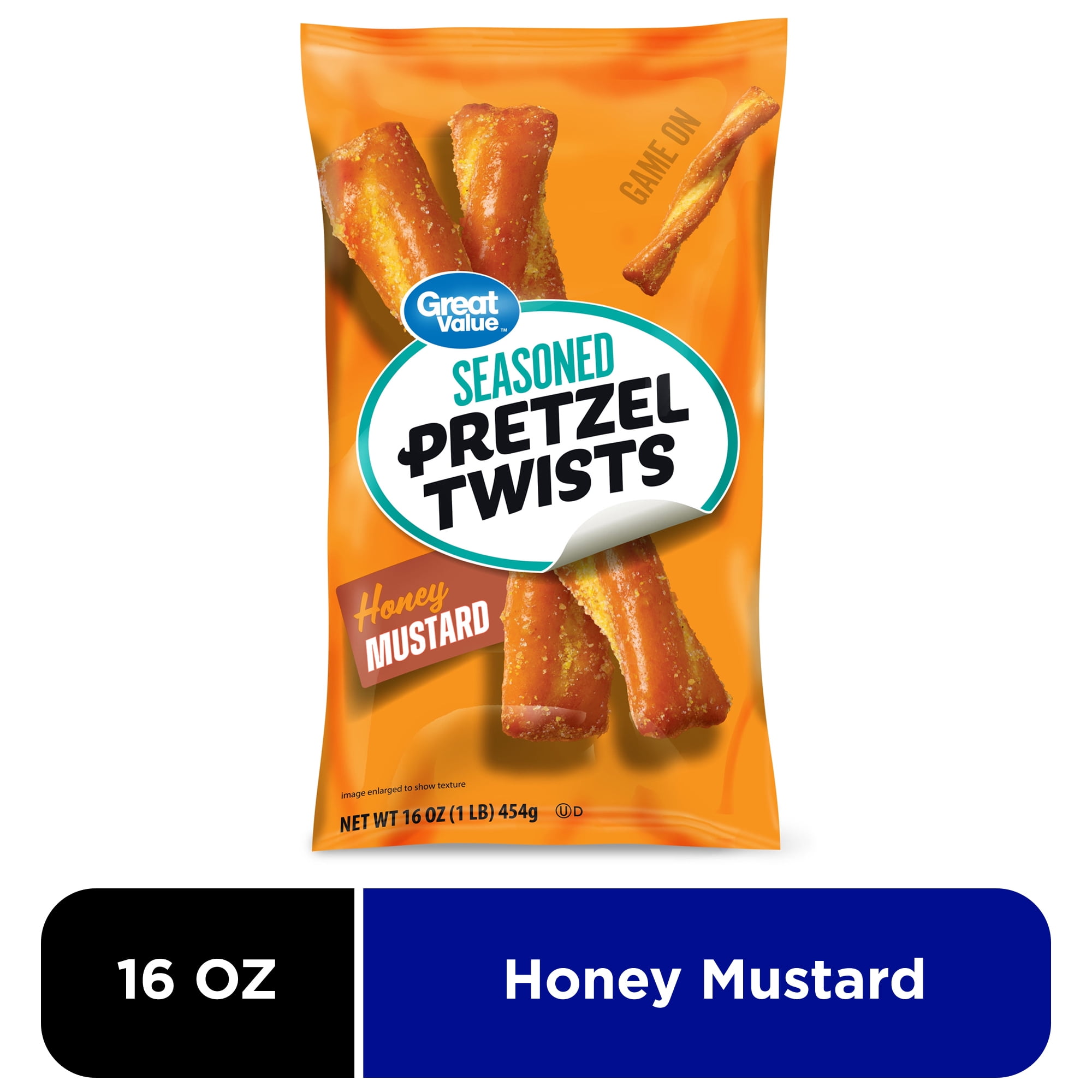 Great Value Honey Mustard Seasoned Pretzel Twists, 16 oz