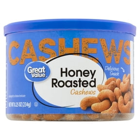 Great Value Unsalted Deluxe Whole Cashews 16 oz Low-Sodium High-Protein ...