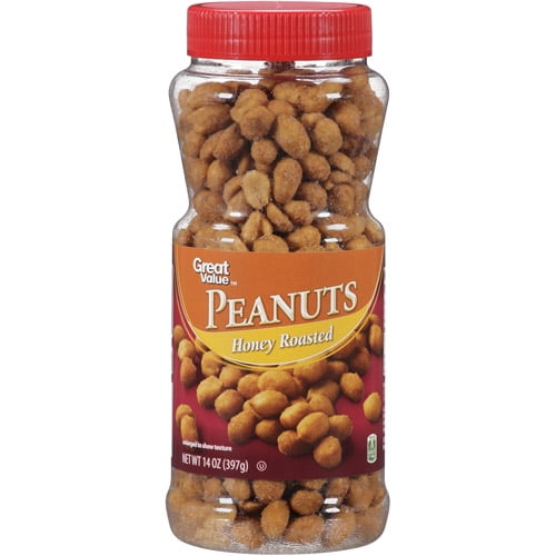 Great Value Honey Roasted Peanuts, 14 Oz.