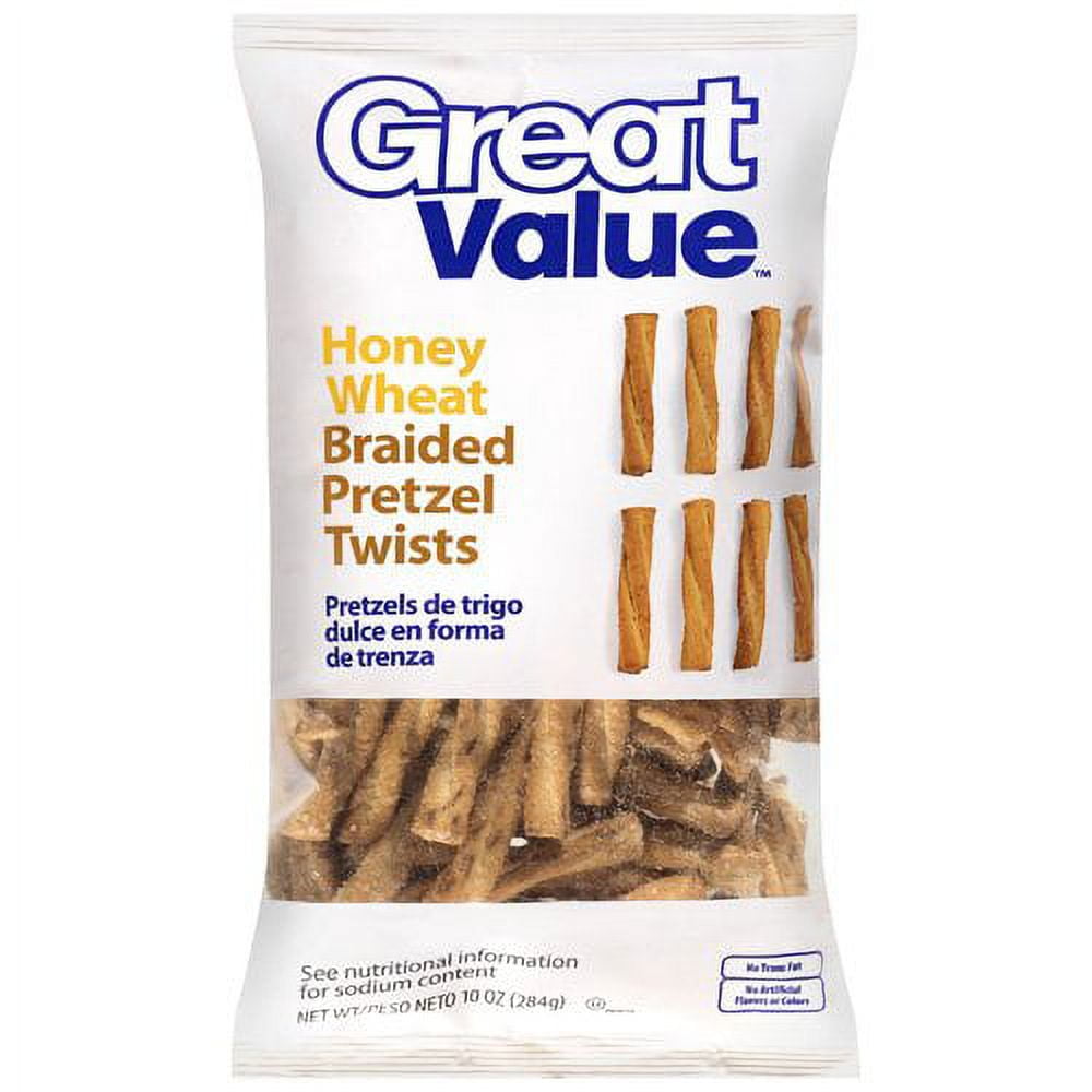 Great Value Honey Wheat Braided Pretzel Twists 10 Oz.