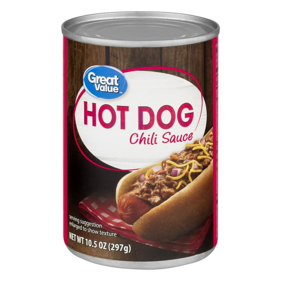 Great Value Hot Dog Chili Sauce, 10.5 oz, Can
