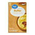 thumbnail image 1 of Great Value Butter Instant Grits, 1 oz, 10 Count, 1 of 6