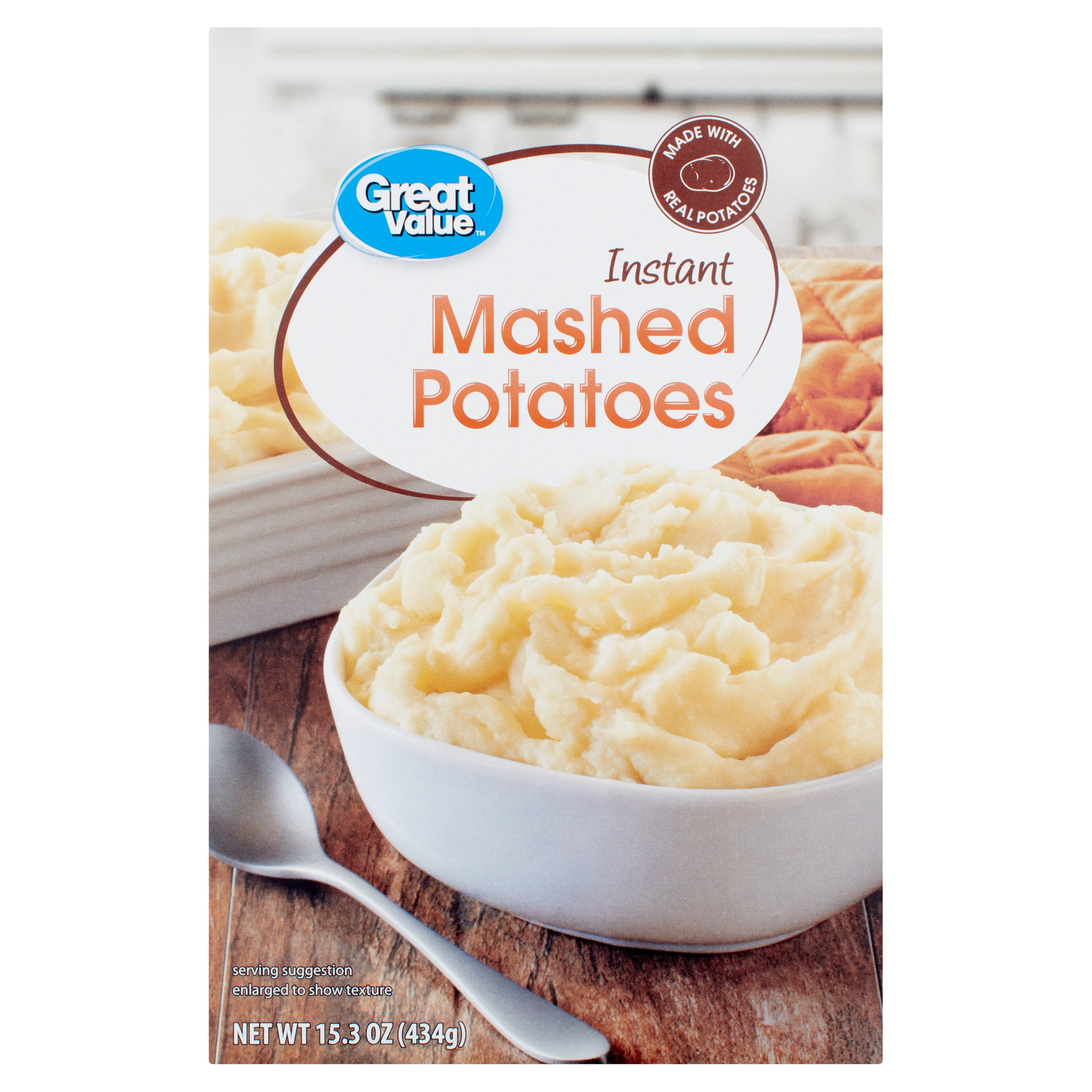 Great Value Instant Mashed Potatoes, 15.3 oz