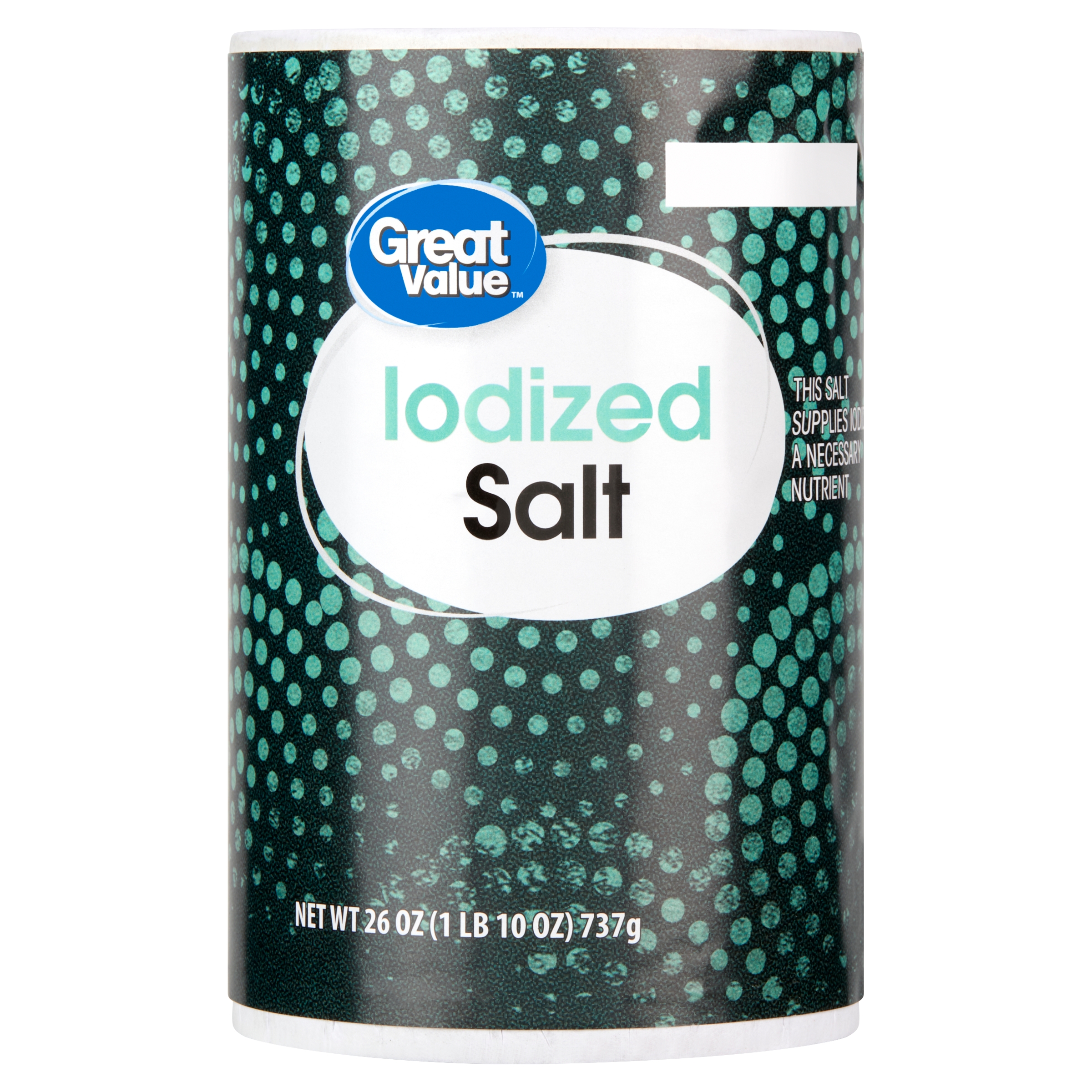 Great Value Iodized Salt, 26 oz - image 1 of 10