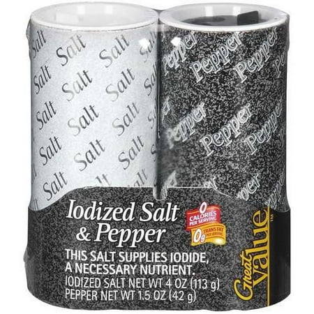 Great Value Iodized Salt & Pepper Pack Seasoning, 5.5 oz