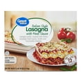 thumbnail image 1 of Great Value Italian-Style Lasagna with Meat Sauce, 90 oz, 1 Count, 1 of 8