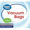 thumbnail image 1 of Great Value Kenmore C Vacuum Bag for Upright Vacuums, 3-Pack, 2337, 1 of 6