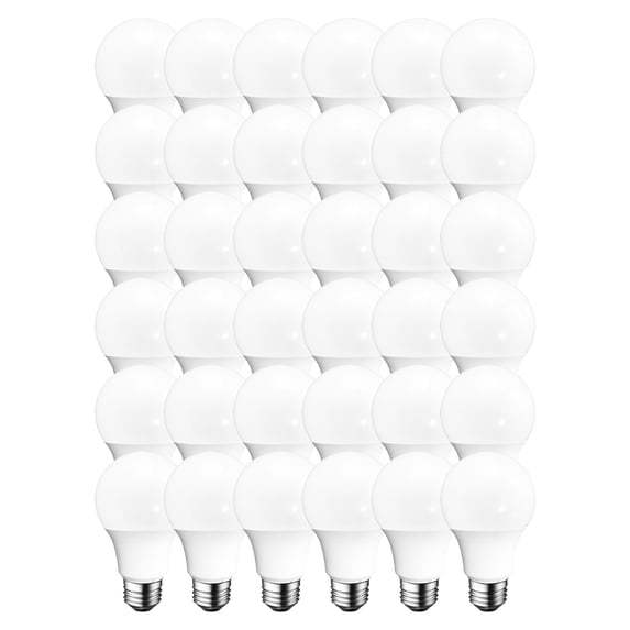 Great Value LED, 9W (60W Equivalent) A19 General Purpose E26 Medium Base, Non-Dimmable, Soft White, 36-Pack