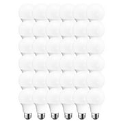 Great Value LED, 9W (60W Equivalent) A19 General Purpose E26 Medium Base, Non-Dimmable, Soft White, 36-Pack