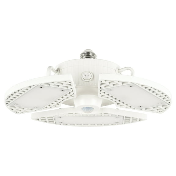 Great Value LED Daylight Garage Light, 80-Watt (8000-Lumen), Motion Sensor Included, E26 Screw-in Base