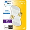 thumbnail image 1 of Great Value LED Indoor Flood Light Bulb, 3 Watts (25W Equiv.) R14 Shape E17 Base, Soft White, 2PK, 1 of 10