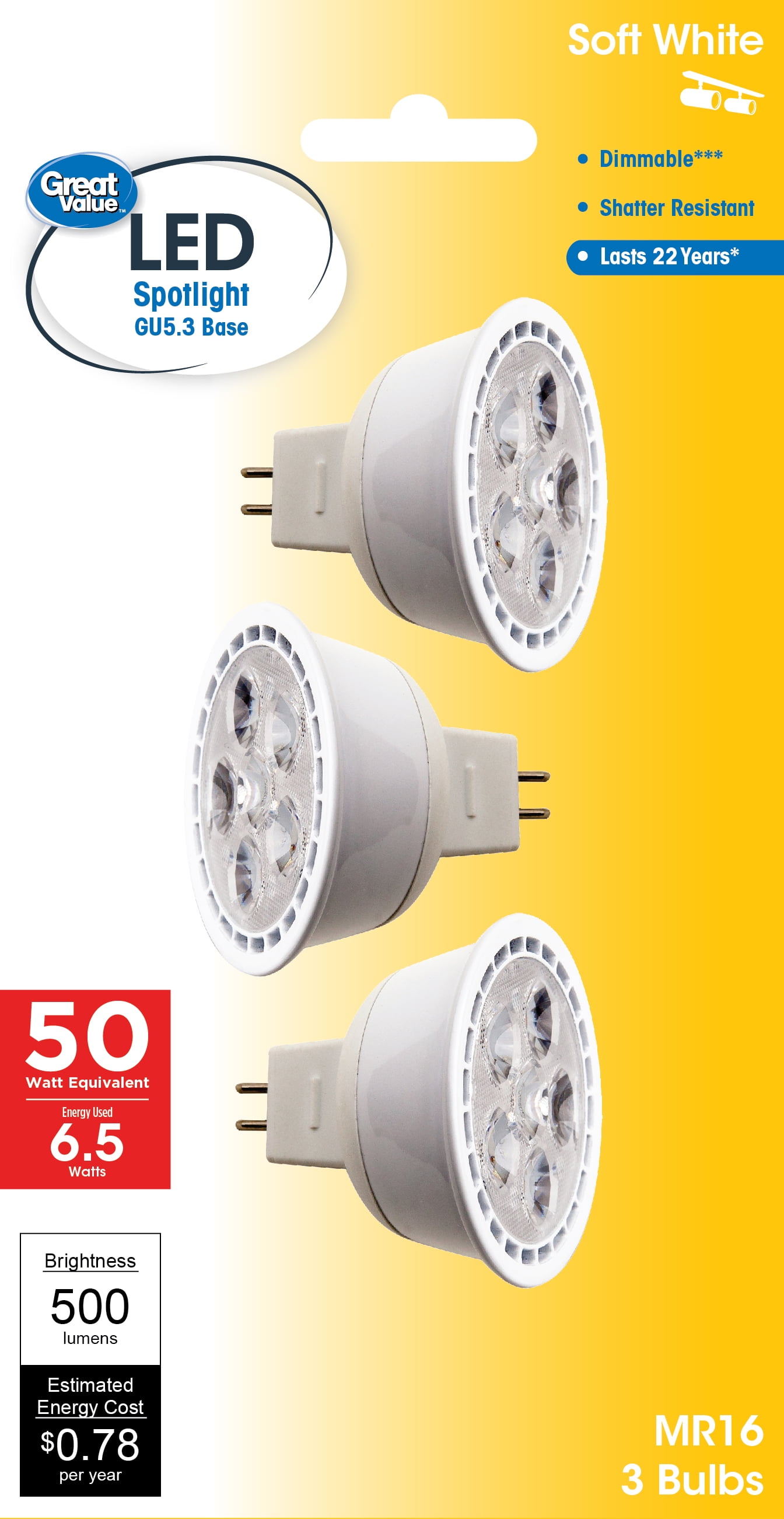 Philips LED 50W MR16 Floodlight Bulb, Bright White, Dimmable Philips LED 50W MR16 Floodlight Bulb, Bright White, Dimmable