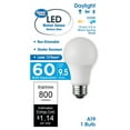 thumbnail image 1 of Great Value A19 LED 9.5W (60W Equivalent) Daylight E26 Medium Base Motion Sensor Light Bulb, Non-Dimmable, 1 of 19