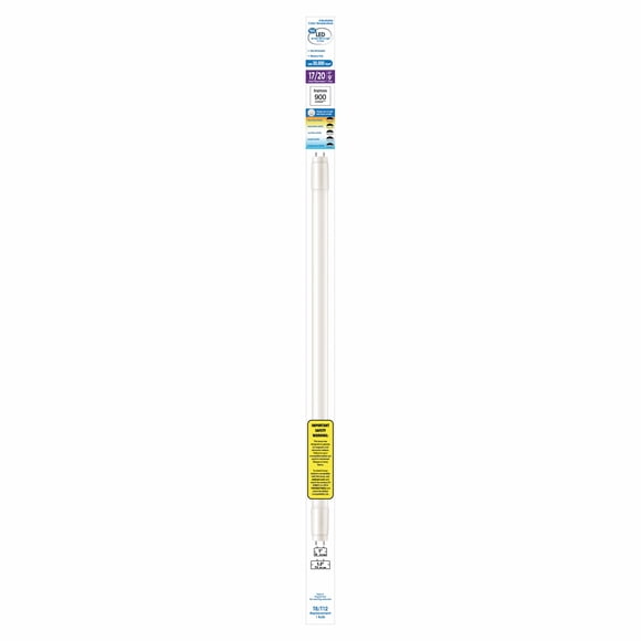 Great Value T8/T12 LED 9W (20W Equivalent) 24-Inch Adjustable Color Temperature G13 Base Replacement Light Bulb, Non-Dimmable